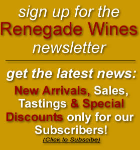 Renegade Wines Newsletter