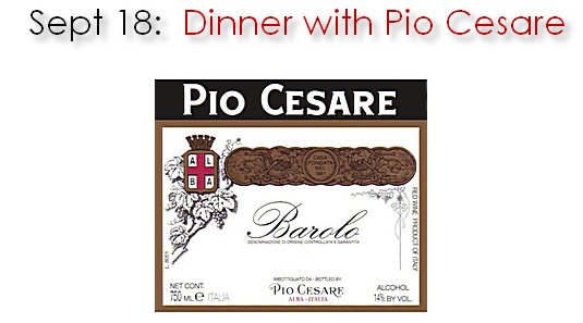 Dinner with Pio Cesare