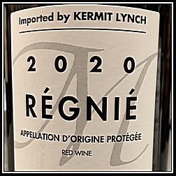 Guy Breton Régnié (France, Burgundy, Beaujolais, Régnié) 2020 Guy Breton Régnié (France, Burgundy, Beaujolais, Régnié) 2020