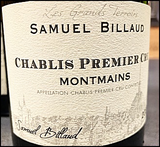 2022 Samuel Billaud Chablis 1er Cru Montmains 2022 Samuel Billaud Chablis 1er Cru Montmains