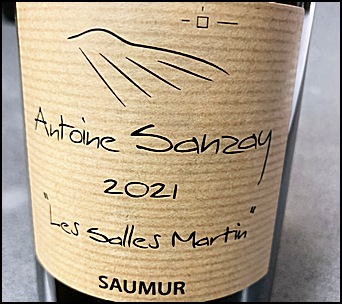 2021 Antoine Sanzay Blanc Les Salles Martin 2021 Antoine Sanzay Blanc Les Salles Martin